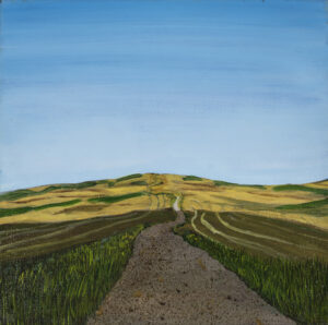 Uplifting Landscape Painting of path into light