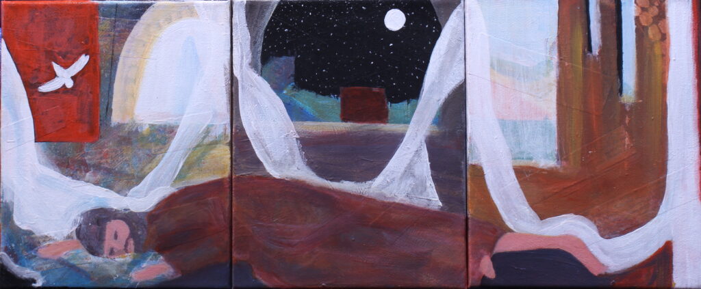 Original Traditional Inspirational Bible painting of Sleeping St. Joseph