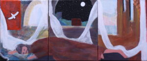 Original Traditional Inspirational Bible painting of Sleeping St. Joseph