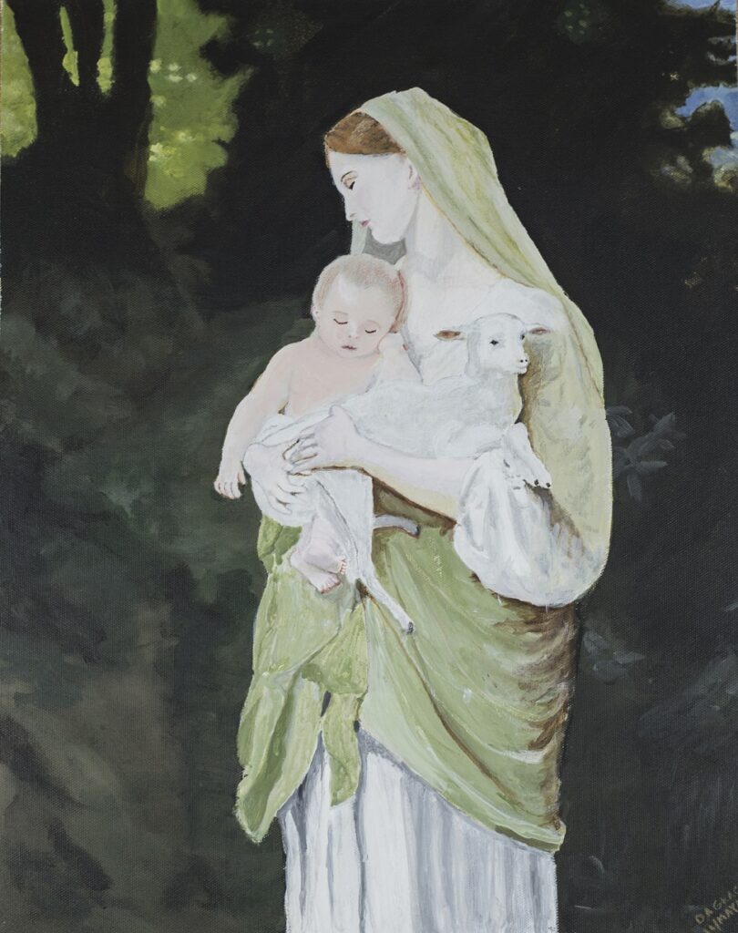 Original Traditional Inspirational Madonna and Baby Jesus